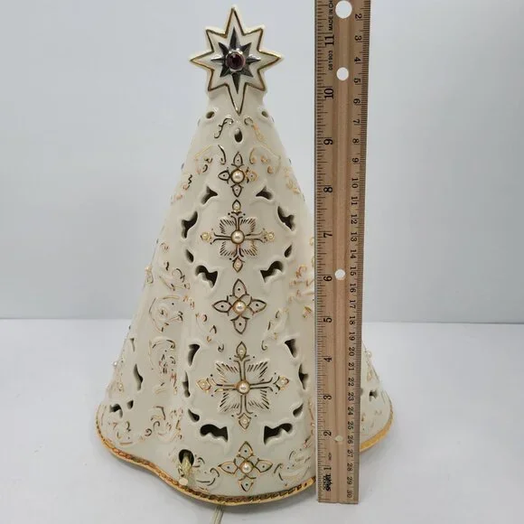 Lenox Florentine and Pearl Jeweled Lighted Tree Christmas Musical TESTED-WORKS - Picture 7 of 7